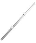 Heavy Duty Metal Linear Guideway Rail Kit With Two Precision Sliding Blocks And Rust Resistant Aluminum Stand, top view, silver finish.