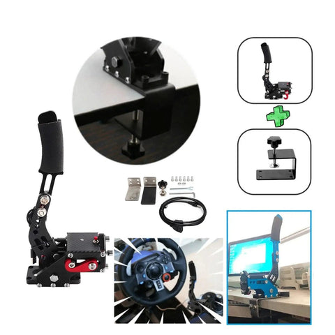 Pro Sim Racing Handbrake For PS4 PS5 USB 3.0 14Bit Precision, Fits Thrustmaster T300RS Steering Wheel Stand, steel frame