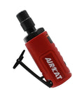 Legit.3 Hp Mini Straight Die Grinder With 25000 Rpm Air Powered Motor And Quiet Exhaust For Heavy Duty Metal Working and Grinding Jobs side view with black and red design.