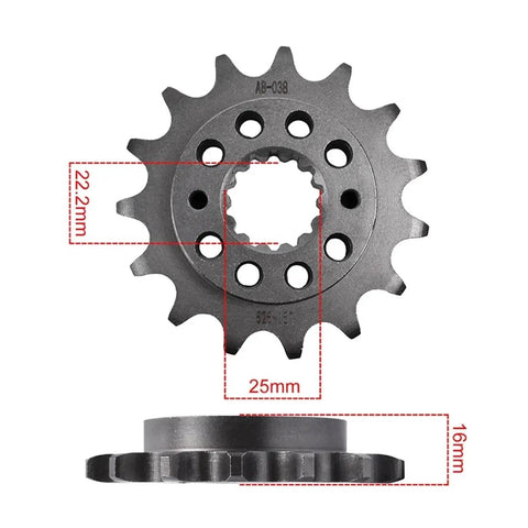 Badass Motorcycle Sprocket Set Compatible With Mv Agusta Brutale 937 V2 2022 And 2023 Bikes Featuring 525 Chain Pitch 15 Tooth Front Sprocket.