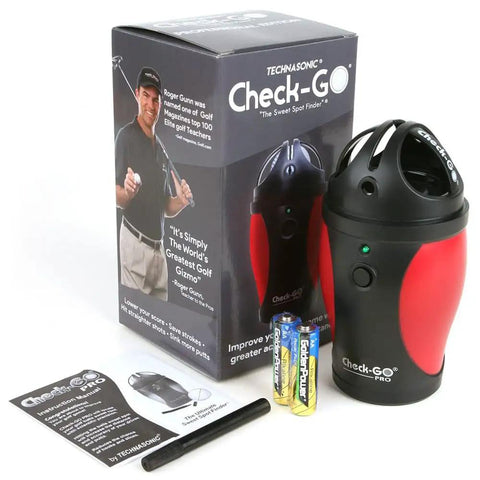 Pro Grade Sweet Spot Golf Ball Locator And Liner With Gyro Spin Tech, box, batteries, and pen included
