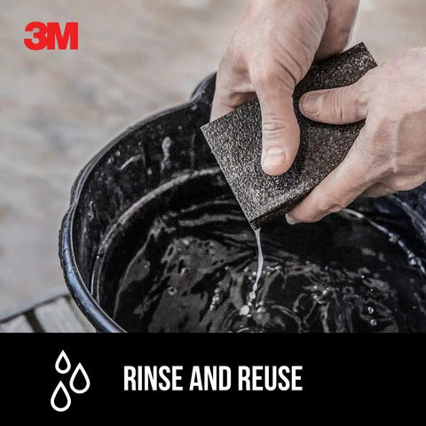 Dual Grit Drywall Sanding Sponge For Medium Remove And Fine Smooth Flexible Foam Block rinsed in water by hand