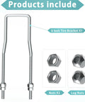 U Bolt Spare Tire Carrier For Trailers Side Mount 9 Inch Bracket Fits 4 Or 5 Lug Wheels Zinc Plated with nuts included.