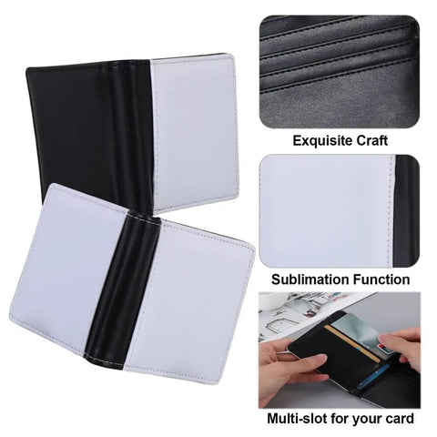 Heat Transfer Wallet DIY Card Holder One Side Print Kit For Women And Men Easy Image Transfer On PU Leather