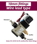 Top Notch 12 Volt DC Solenoid Valve With 10mm Fittings For Pneumatic Directional Control Systems, wire lead type.