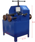 Heavy Duty Electric Pipe Bender Machine With Round And Square Die Set 110V Single Phase Tube Roller, blue industrial machine, 32.3in height.