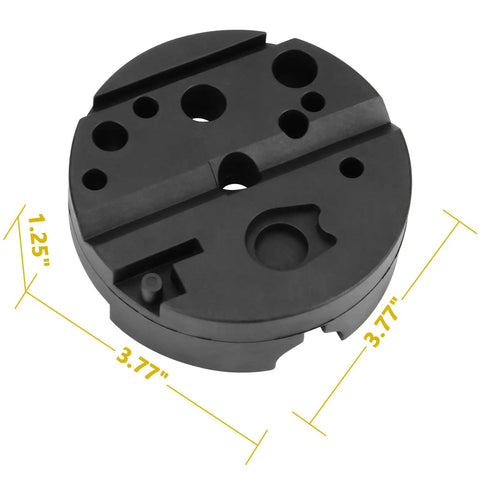 Universal Non Marring Bench Block With Double Sided Channels And Holes For Precision Assembly And Maintenance Slip Resistant Surface