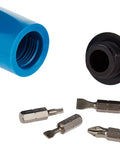 Magnetic Multi Bit Ratcheting Screwdriver 9 Inch With 5 Bits Slotted 2 Phillips 1 Phillips 2 And Torx T15 showing bits