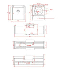 Technical drawing of Beefy Full Enclosed Linear Actuator With Aluminum Sliding Table And 155mm Stroke For Precision Automation And Robotics.