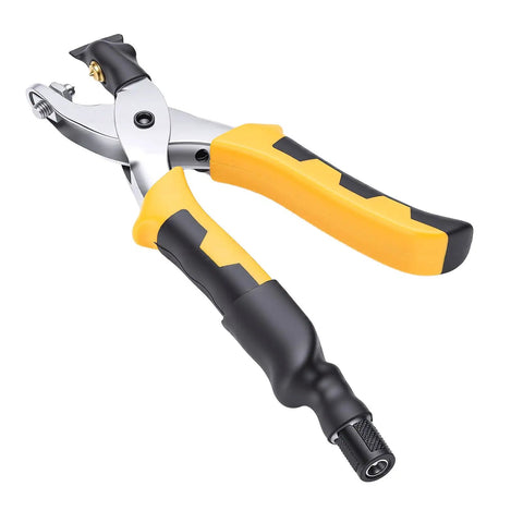 CHICIRIS Electric Badminton Racket Trumpet Plier 2A featuring durable yellow and black handles for comfortable grip.