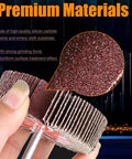 Front view of Mixiflor abrasive flap wheel sander set, 20 pcs, 5 sizes, 60/80/120/240 grit, 1/4 in shank.