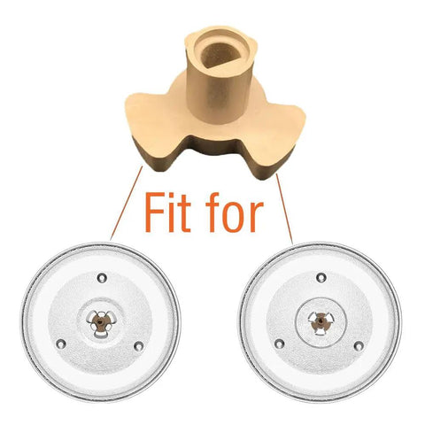 Turntable Motor Coupler Replacement Kit For Microwave Ovens High Temperature PPS Shaft Drive Roller Support 0.55 Inch Shaft on microwave tray