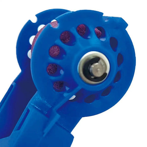 Heavy Duty Angle Grinder And Saw Cutter Featuring Field Ready Drill Bit Sharpening Tool With Brown Fused Alumina Wheel And Antislip Hex Shank for precision grinding.