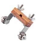 Heavy Duty Chisel Sharpening Guide Rock Solid Honing Jig with wood and metal components for woodworking tool adjustment.