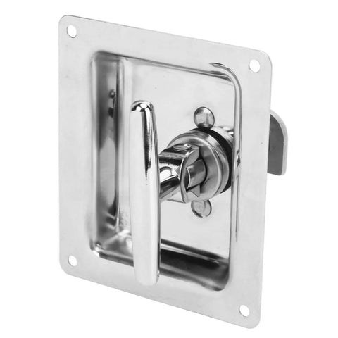 Foldable T Handle Latch Built Hella Tough For Truck Toolboxes And Camper Vans Rock Solid stainless steel latch with polished finish.