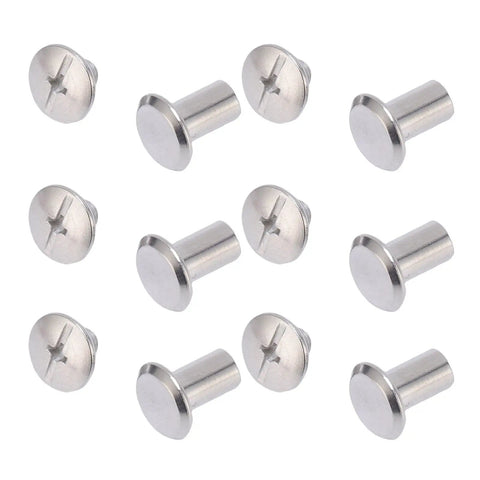 Heavy Duty M5 Rivet Nuts 50 Pack Stainless Steel Flat Head Insert Kit For Metal Work Auto Repair Crimp Tool Ready showing flat head design.