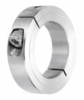 50mm Bore Single Split Shaft Collar 304 Stainless Steel Clamping For Industrial Automation And Conveyor Belt Systems Rock Solid Fixation For Motor Bases Drive Shafts Machine Tools Printing Machines No Slip Precision Stop close-up with set screw