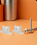White Plastic Cabinet Door Ball Catches With Screws, 30 Pack, Smooth Safe To Touch Closure For Closets And Cabinets, Silent, Durable, Easy Install