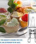 Four Pack Microwave Light Bulbs Replacement For W10112515 AP5983626 PS11722423 AH2338904 1464853 EA2338904 PS2338904 with pastries