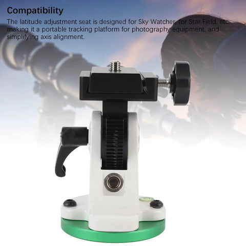 Night Sky DSLR Tracking Mount With 90 Degree Equatorial Wedge, portable aluminum telescope accessory for astrophotography