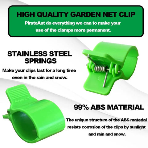 Heavy Duty Greenhouse Clamps For Three Quarters To One Inch PVC Pipe, Secure Hoops And Frames For Grow Tunnels, Plant Support Stakes, And Fixing Plant Covers With Garden Plastic Sheeting, Netting And Row Covers