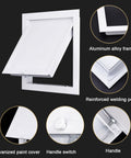 Rock Solid Aluminum Alloy Access Panel For Smooth Drywall Ceilings And Walls Snap Fit Invisible Vent Cover and Heavy Duty Hinged Door, 27x47 inch.