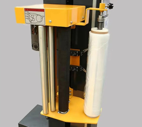 Fully Automatic Pallet Stretch Wrapper With Conveyor Line Setup Industrial Stretch Film Wrapping Machine Heavy Duty Turntable For Quick End Of Line Packaging Moves That Runs Smooth And Handles Freight Like A Champ