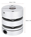 Aluminum alloy shaft coupling sleeve adapter, silver