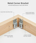 Compact Right Angle Corner Bracket For Woodworking Metal Frame Brace Plate For Furniture Repair And Frame Reinforcement 90 Degree Joint Support