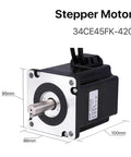 34 Stepper Motor With Encoder, Closed-Loop Servo Motor, 4.5 Nm Torque, 4.2 A Current, plug-and-play pro-grade CNC for router engraving