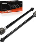 Ford Transit Front Inner Tie Rod Ends 2 Pack Beefed Up Replacement Kit For 2015 To 2021 Transit 150 250 350 With Hydraulic Steering Precision Fit Quiet Steering Durable, black steel pair with packaging