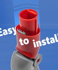 Low Reach Adapter For Dyson V15 V11 V10 V8 V7 Cordless Vacuum Cleaner With Bonus Trigger Lock, red adapter shown close up