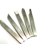 Heavy Duty Five Piece 4X4MM Carbide Lathe Cutter Bits, five square carbide tools with beveled edges for precision lathes.