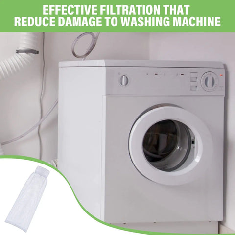 Washing machine with Must Have 24 Piece Washing Machine Lint Traps And Cable Ties Kit displayed, showcasing nylon lint trap
