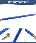 Adjustable Shift Linkage Rod For 1986 And Up Touring Softail Trike Ride Ready Fits Road King Road Glide Street Glide Electra Glide FXLRS Fat Boy Breakout Night Train Blue, blue aluminum with rod ends