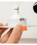 200 Pcs Orange Recessed Lighting Spring Clips for panel downlights installation close-up view