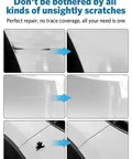 Before and after using Calypso Red Y2E Touch Up Paint Kit For Hyundai Vehicles Exact Color Match Scratch Repair Pen Kit