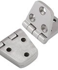 Laorde 316 stainless steel marine hinge pair, 3x1.5 in, heavy-duty boat hatch hinge, silver