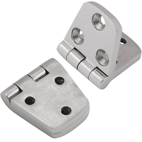 Laorde 316 stainless steel marine hinge pair, 3x1.5 in, heavy-duty boat hatch hinge, silver