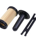 Urea Filter Kit UF101 Cross Reference 1457436033 5303604 shown with components for Fleetguard, Caterpillar, Cummins trucks