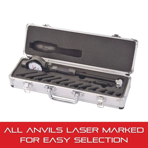 Dial Bore Gage With Protective Case And Carbide Contacts For 2 To 6 Inch Range 0.0005 Inch Graduation Built To Last And Handy For Precise Hole Measurements In Pro Machining Shops