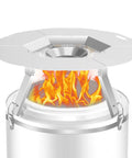 Heat Deflector For Fire Pit That Keeps Heat On The Ground, Compatible With Solo Stove Bonfire And Other 19.5 Inch Pits, Foldable Legs For Space Saving Storage, Locking Ring Prevents Dropping, 304 Stainless Steel Accessories on fire pit