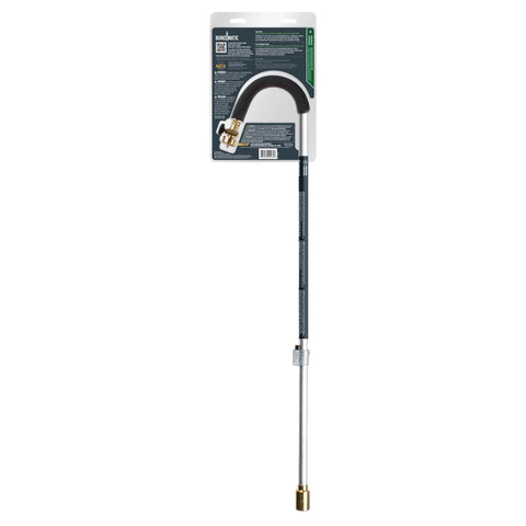 Self Igniting Outdoor Torch, 20,000 BTU High Output Flame, 36 Inch Handle, Adjustable Flame Control packaging front view