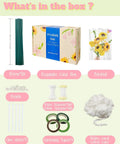 1000-Piece Pipe Cleaner Flower Kit With 18 Color Chenille Stems Complete Accessory Set And Instructions contents overview
