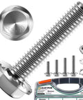 Metric Flange Bolt Kit 830pc Stainless Steel 304 M6 M8 M10 Flanged Hex Bolts With Nuts And Washers close-up view
