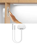 Wood Panel Penetrating Touch Sensor LED Dimmer Switch With Hand Sweep Control 12V-24V installed on wooden cabinet