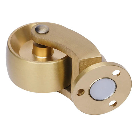Close-up of Brass Caster Wheel from Brass Caster Wheels Set, 4 Pack Antique Ball Swivel Casters For Furniture, Heavy Duty Table Rollers