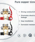 4 Way Car Battery Terminal Connectors Quick Release Clip For Top Post Batteries Positive And Negative Automotive Battery Clamps