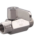 3/8 Inch NPT Male To Male Stainless Ball Valve With SUS316 Body And Ball Inline Shutoff For Two Pipes In The Same Direction