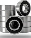 Six Pack 6001RS Ball Bearings 12x28x8mm Deep Groove With Dual Rubber Seals Made From High Grade Bearing Steel Stacked